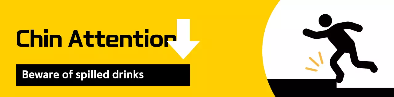 A prominent cautionary warning with a red and black human pictogram