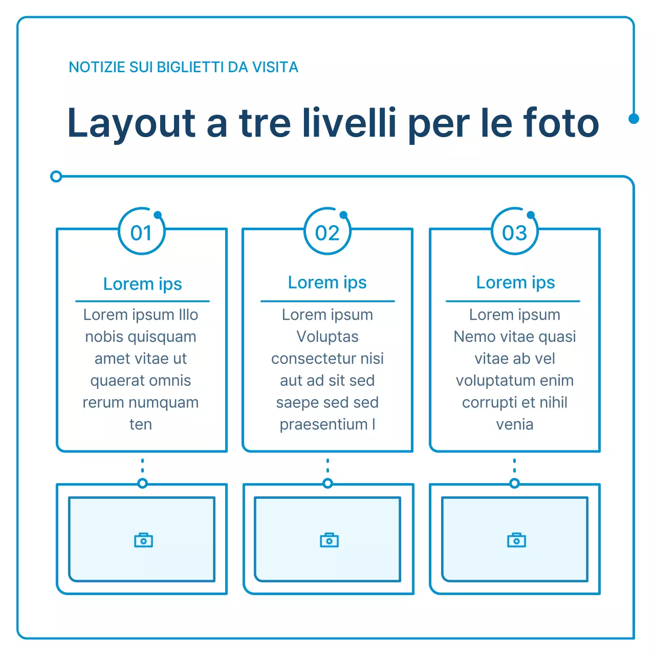 Una guida alle newsletter aziendali in geometria bianca e blu