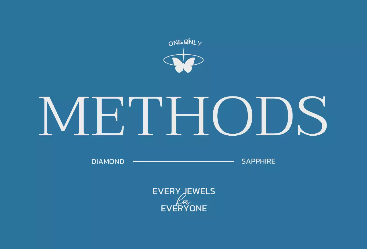 A jewelry brand endorsement with a calming concept in blue and gray.