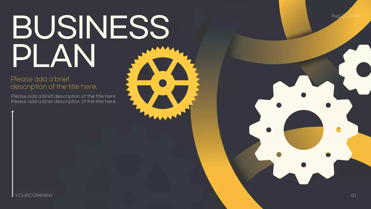 Yellow Abstract Business Plan Presentation