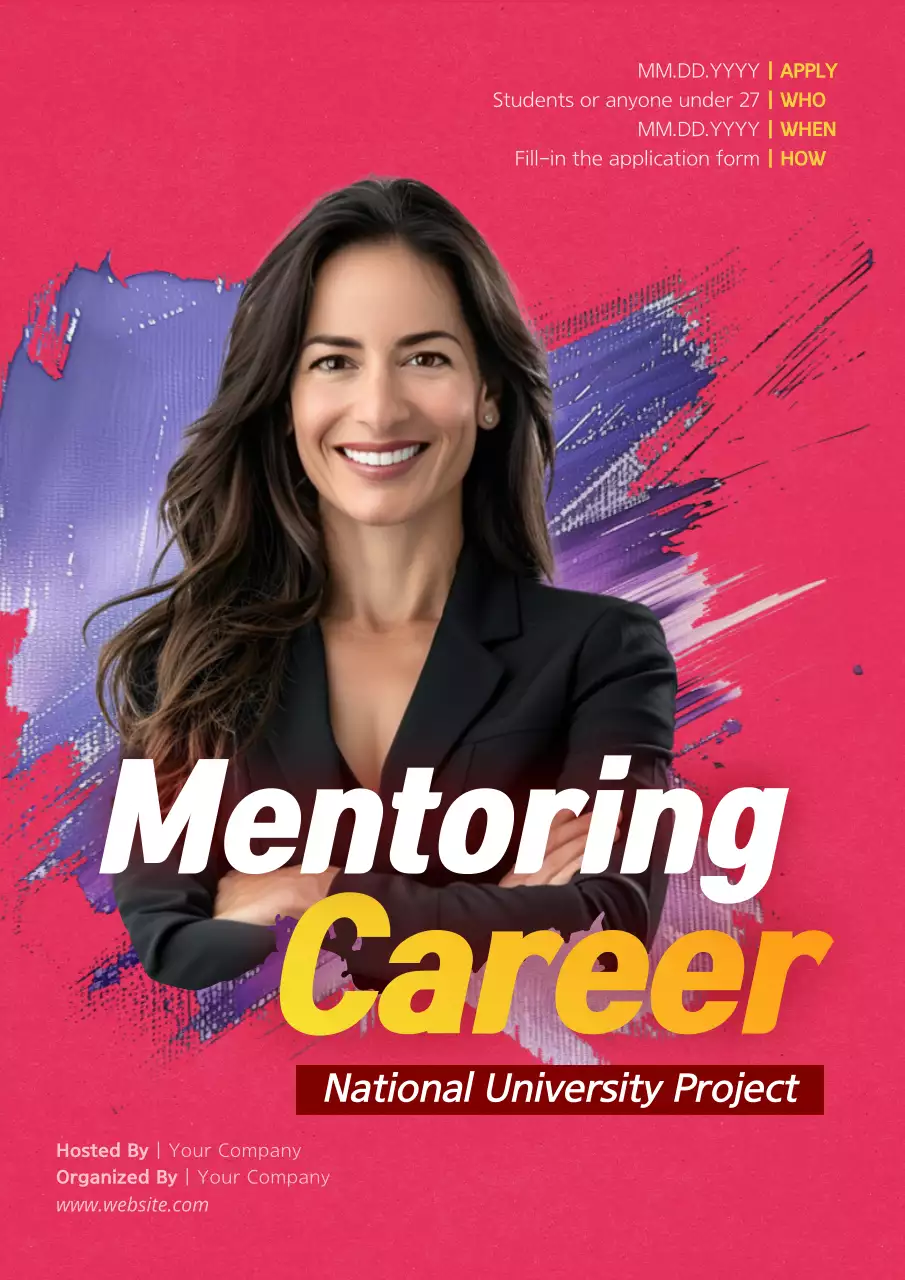 Red Modern Career Advertisement Poster