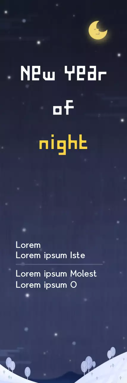 Banner de convite minimalista de ano novo da Marinha