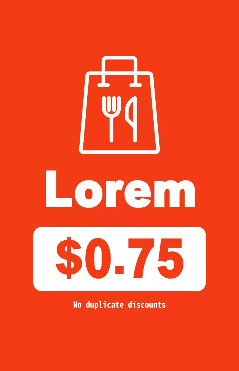 Promover descontos em embalagens com texto branco contrastante sobre um fundo vermelho