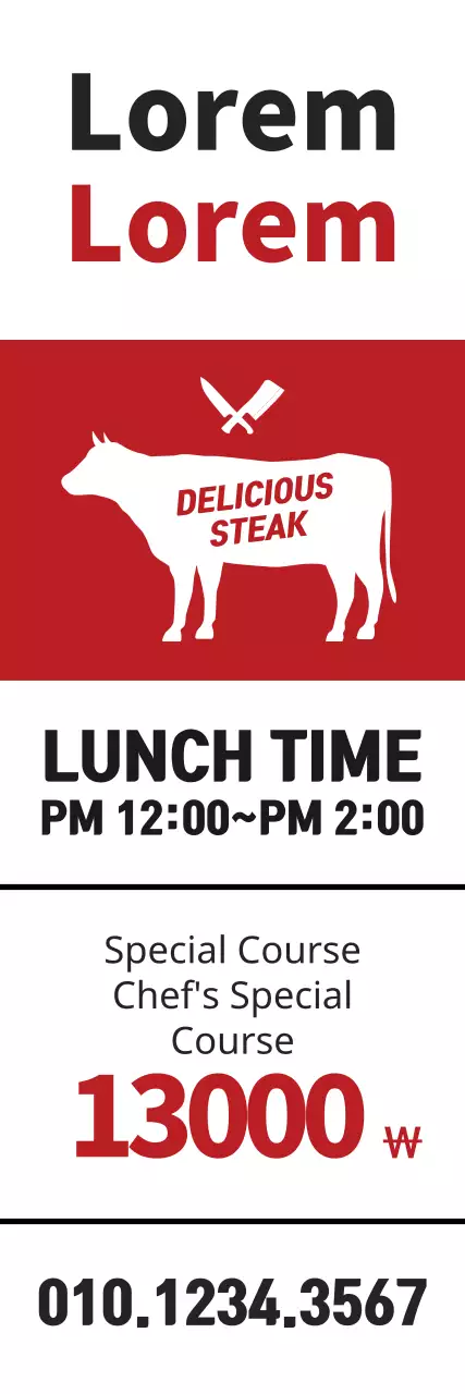 Banner promocional Red Simple Steak