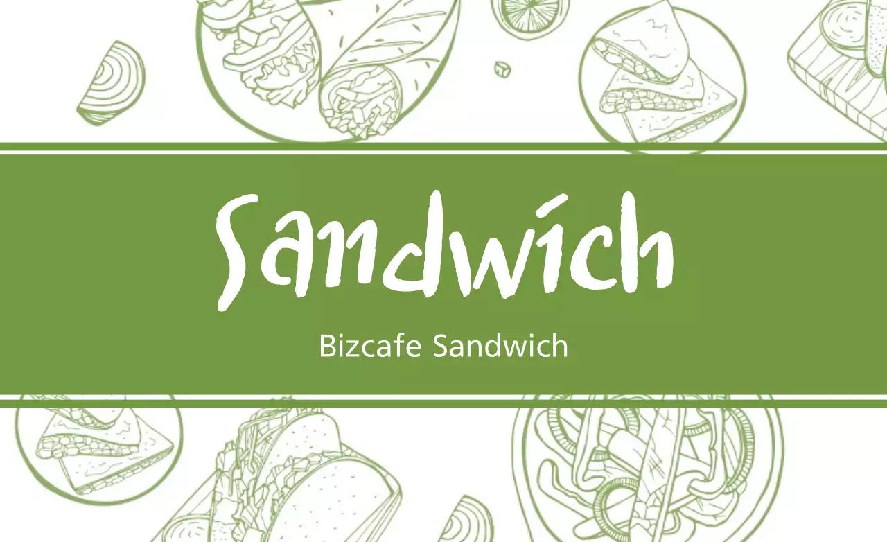 Banner de promoção de sanduíche verde simples