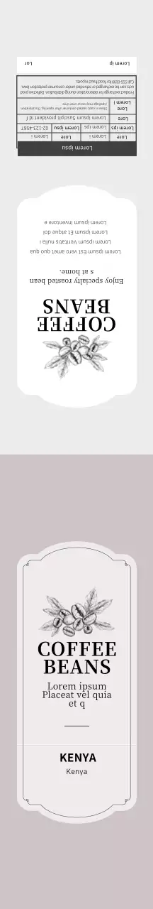 Kemasan Biji Kopi Vincci Cafe Bergambar Krem