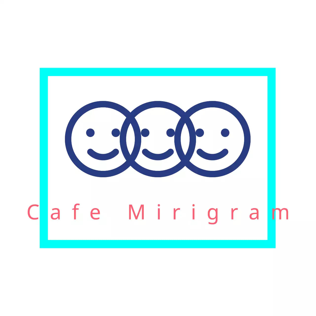 Blue Minimal Cafe Logo