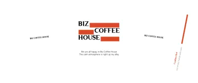 Promote your cafe with simple text in orange