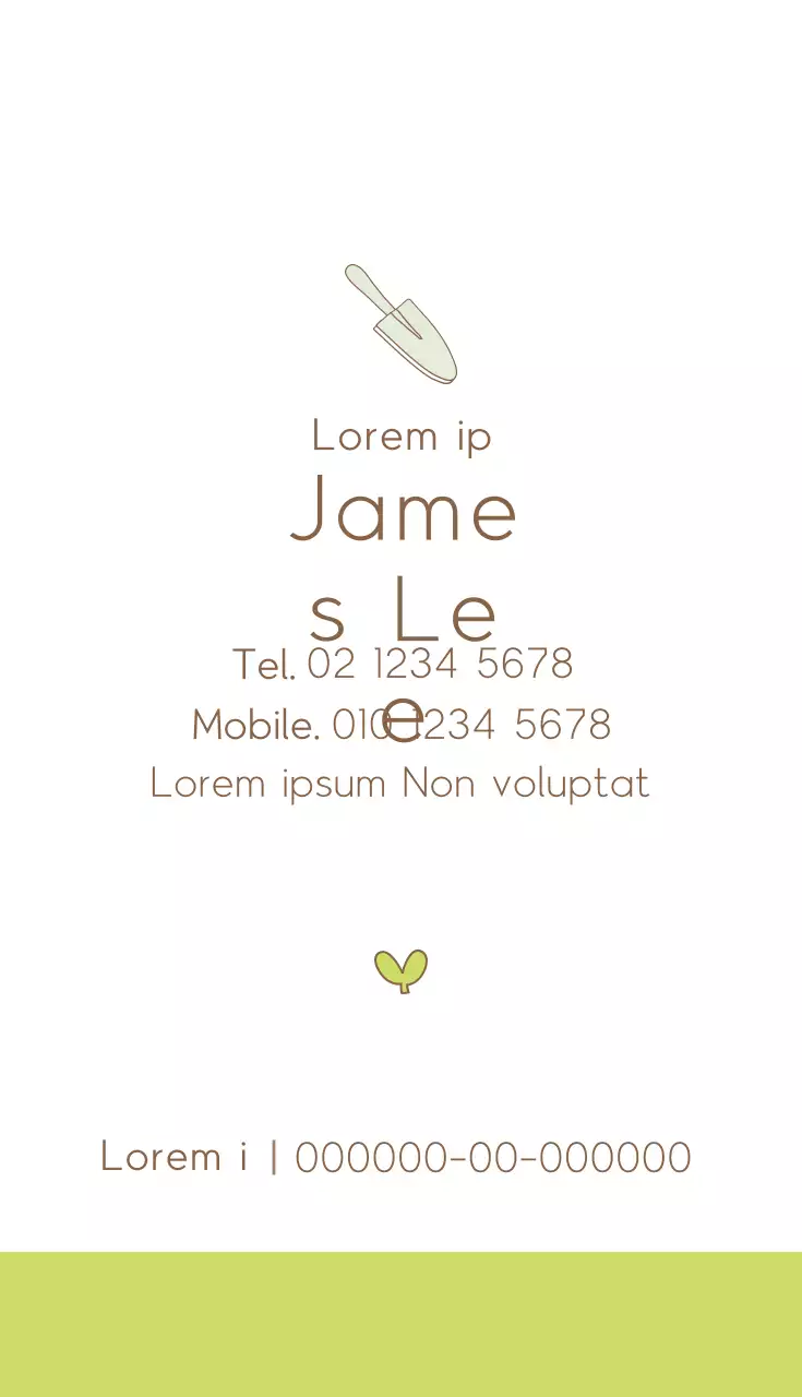 Kartu Nama Pertanian Minimal Beige