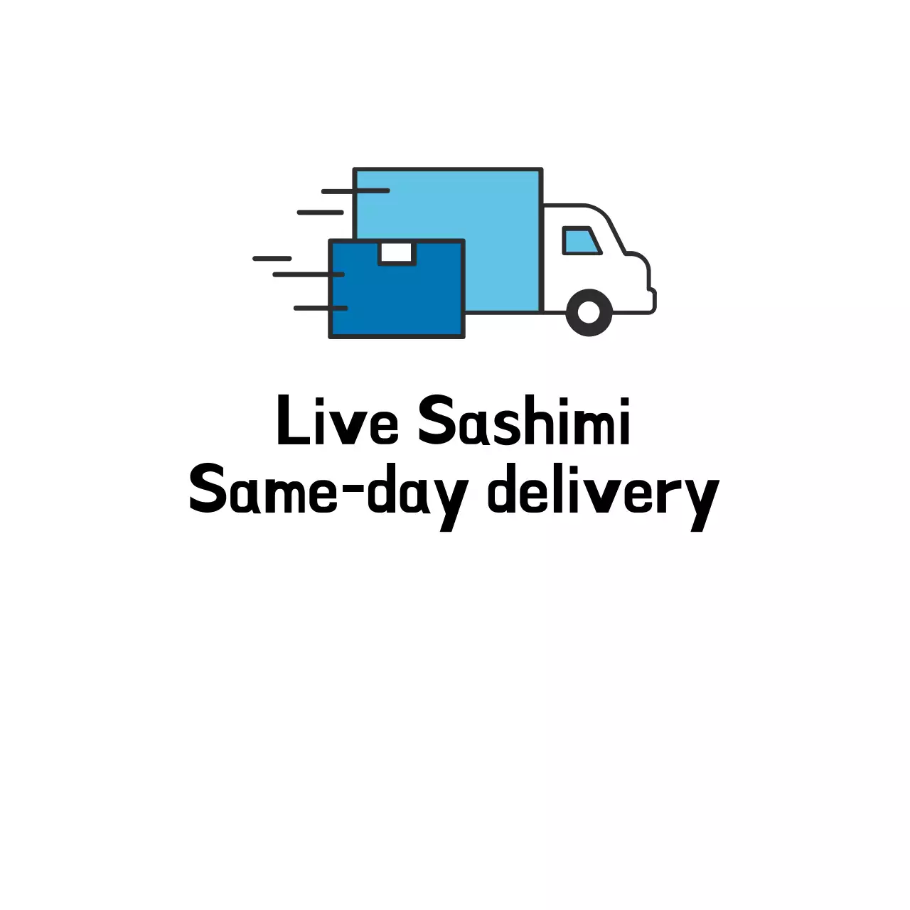 Same-day delivery of seafood sashimi