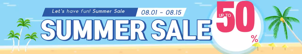 Banner promocional de verão azul da moda