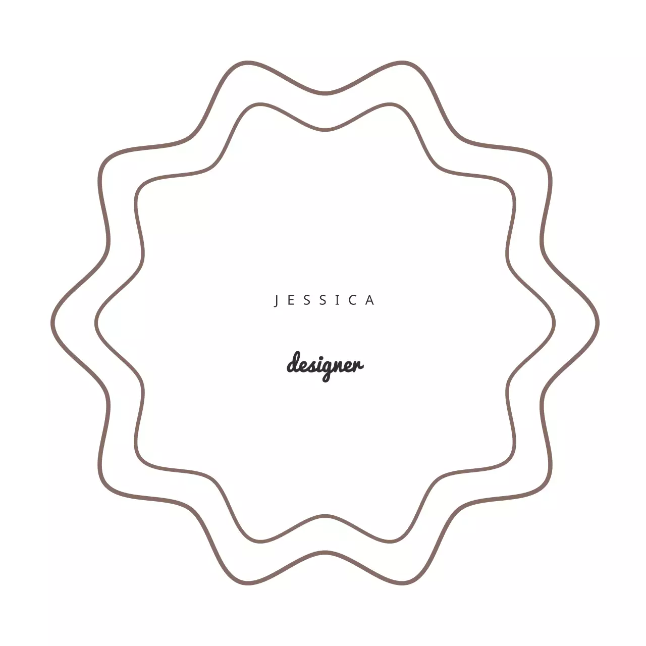 Brown Minimal Business Card Logo