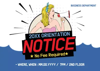 Red Retro Orientation Notice Poster