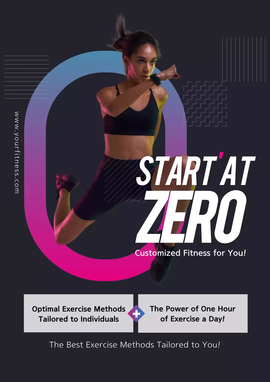 Black Modern Fitness Promotion Poster