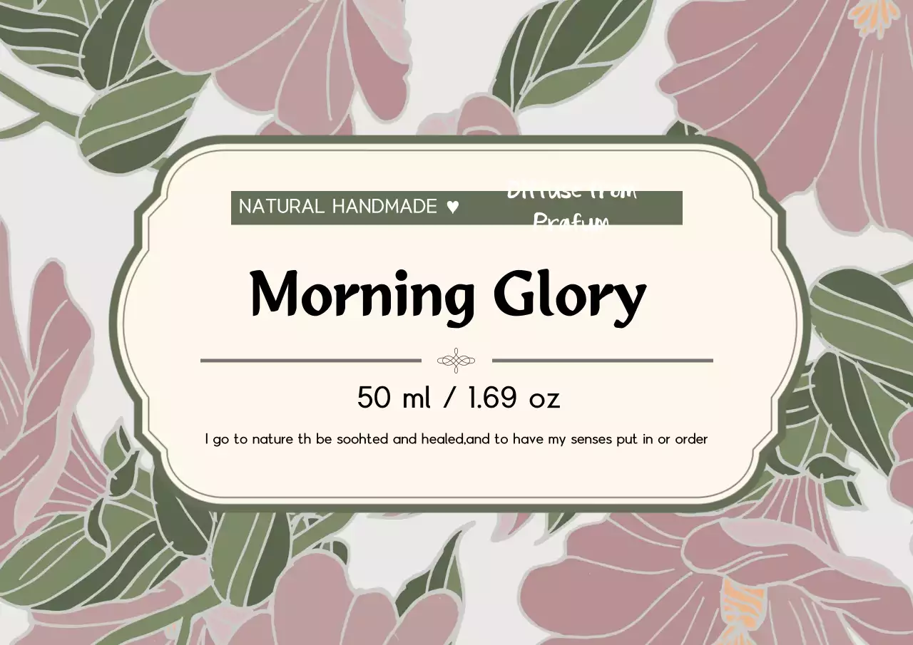 Beige Floral Perfume Promotion Poster