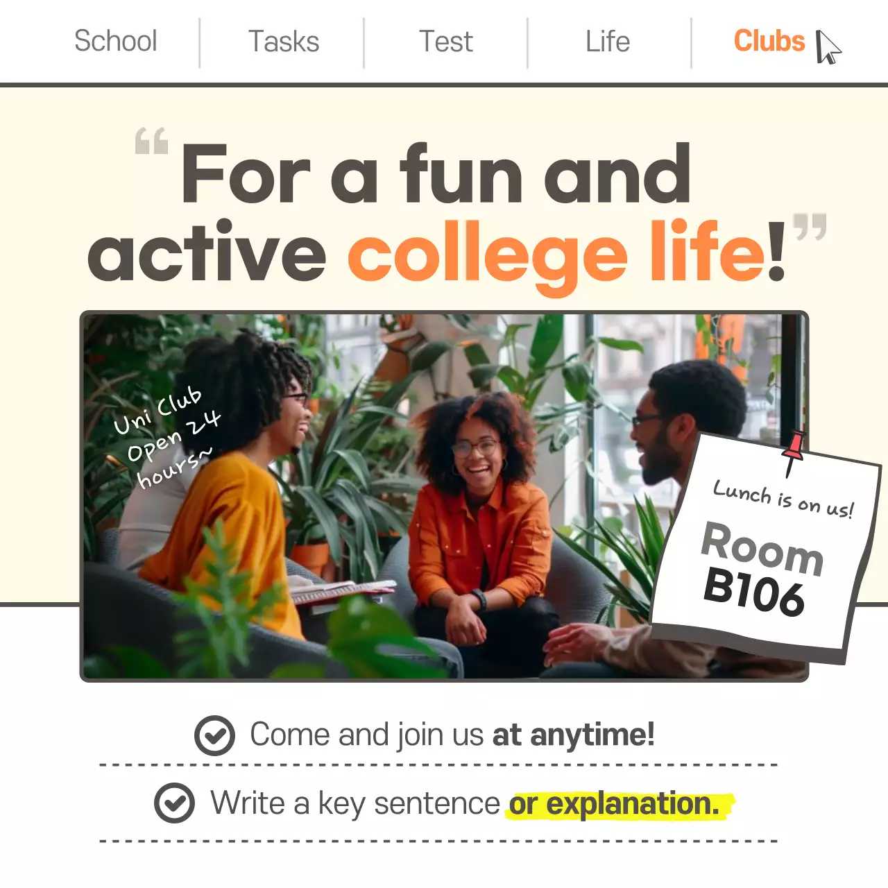 Yellow Simple College Guide Instagram Carousel