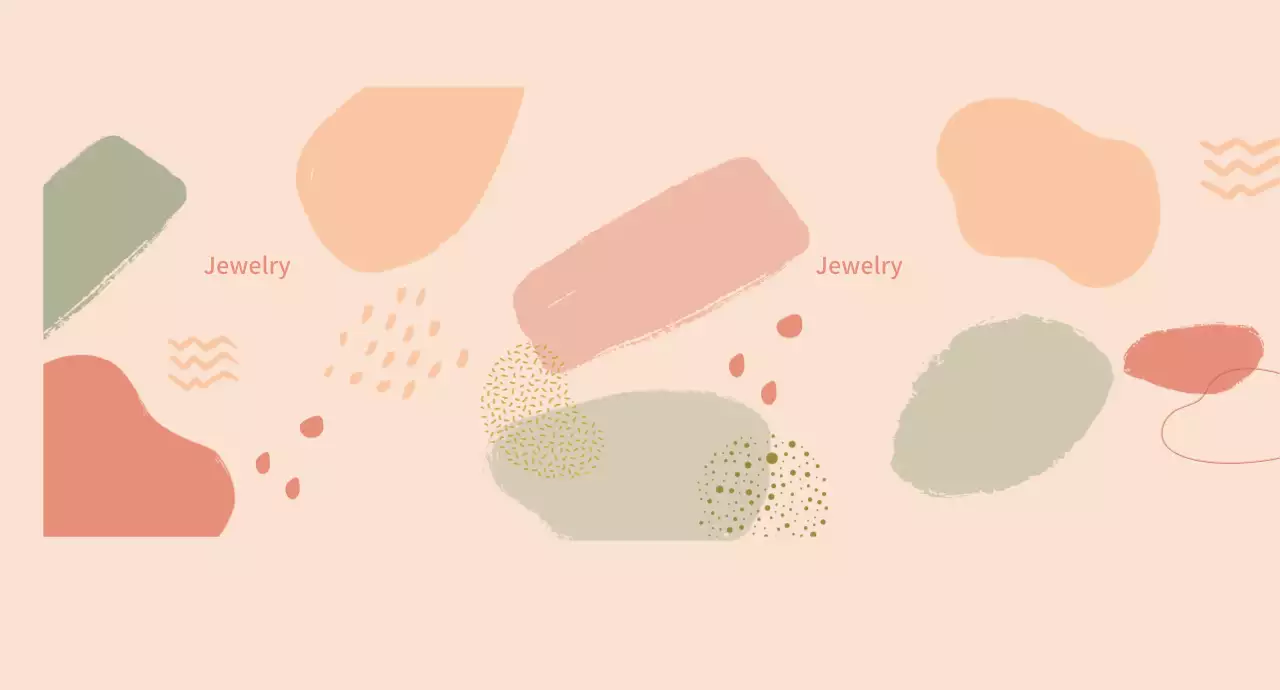 Beige Colorful Shapes Pattern