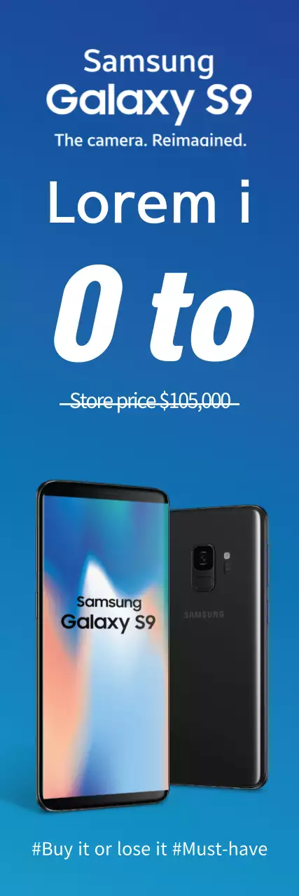 Banner de promoção de smartphone moderno azul