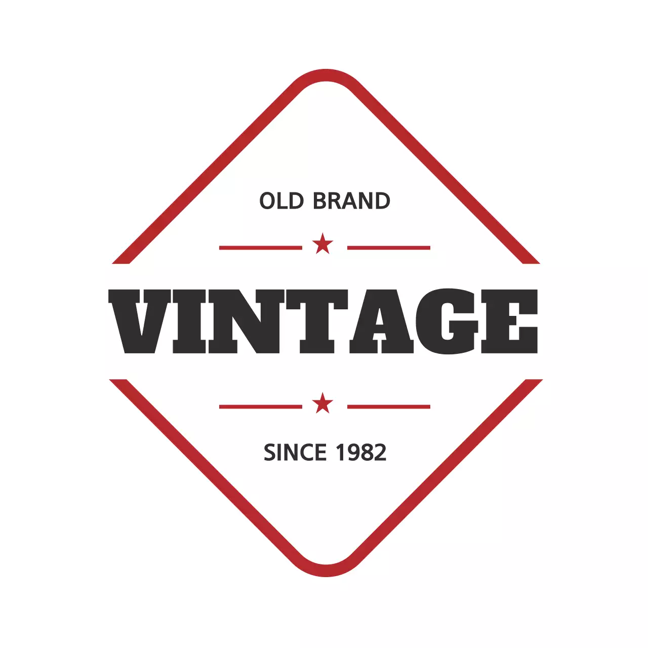 Red Vintage Brand Logo