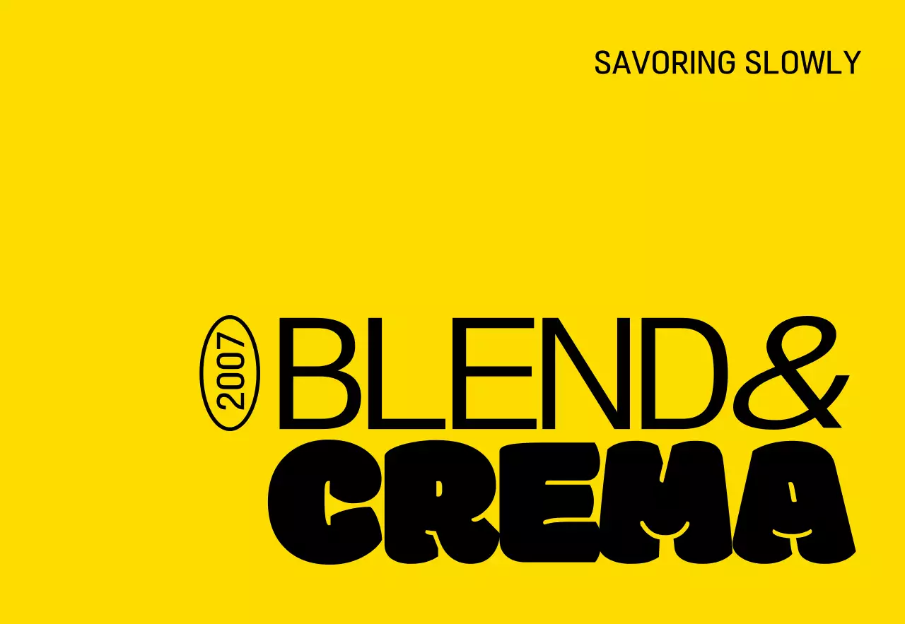 Promote a hip concept cafe with a yellow and black graffiti-style illustration of a person drinking coffee.