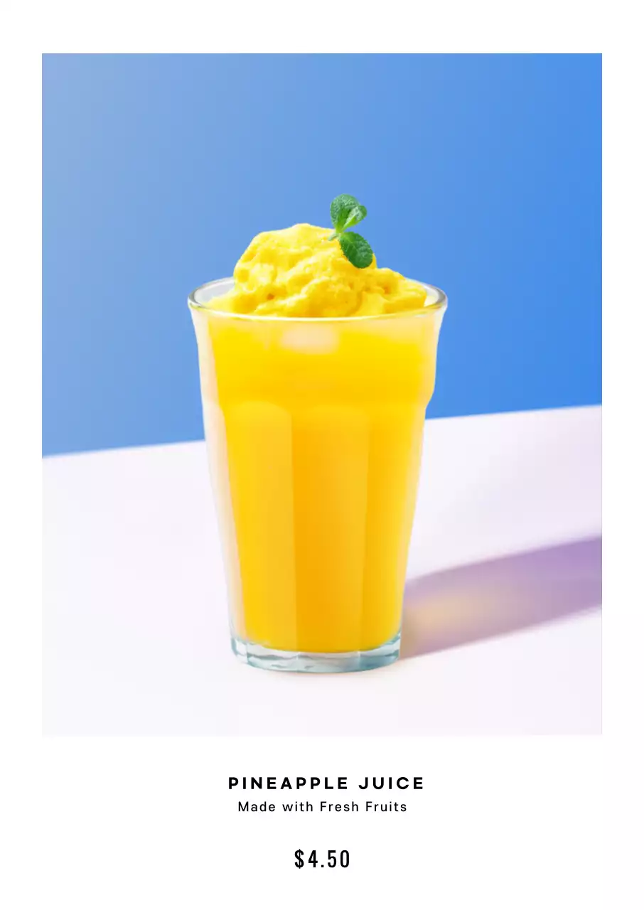Yellow Modern Juice Promotion Poster