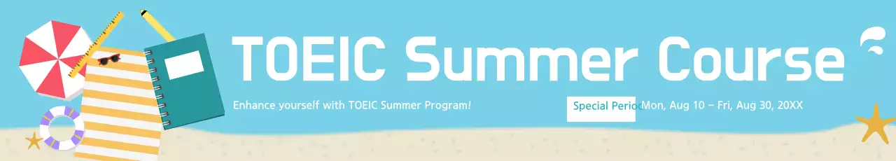 Banner de promoção do curso Blue Modern