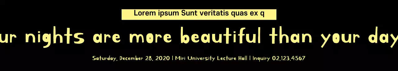 Banner de anúncio de evento minimalista preto