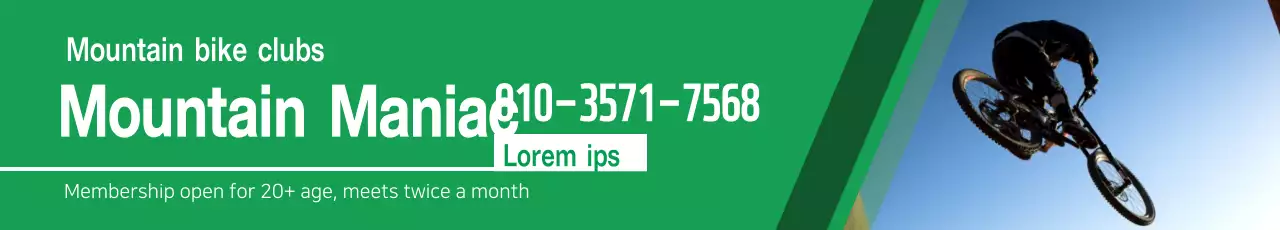 Banner de promoção de ciclismo moderno verde