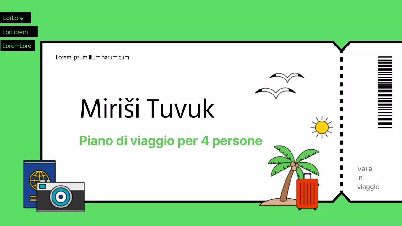 Tema di viaggio verde e blu