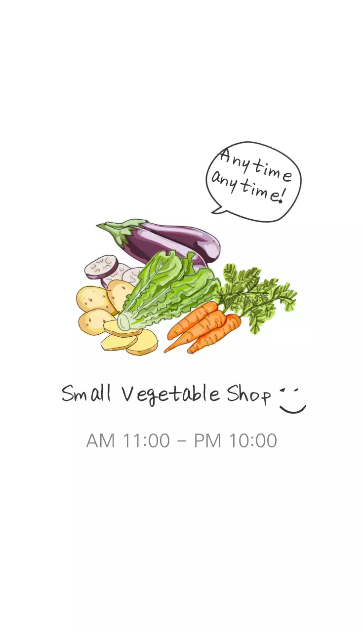 Danh thiếp rau củ đơn giản đầy màu sắc