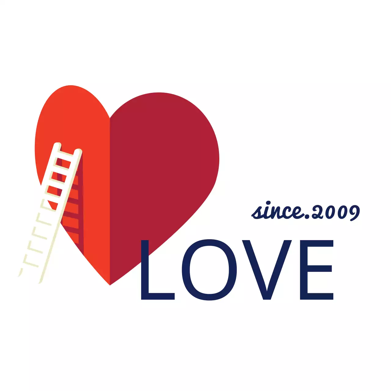 Red Simple Love Announcement Logo