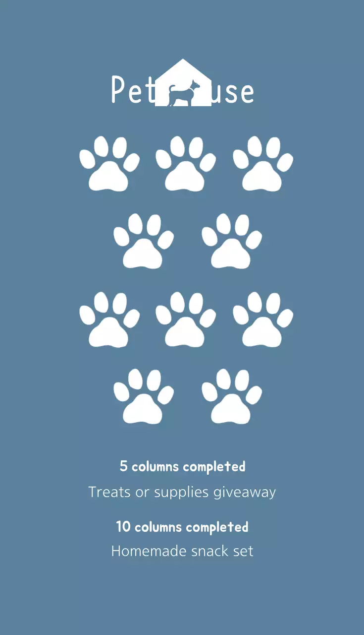 Danh thiếp quảng cáo thú cưng tối giản màu xanh