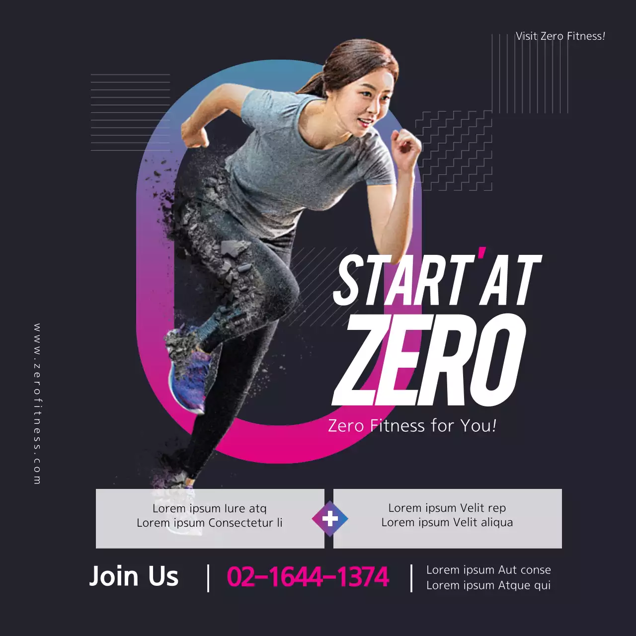 Black Modern Fitness Promotion Banner