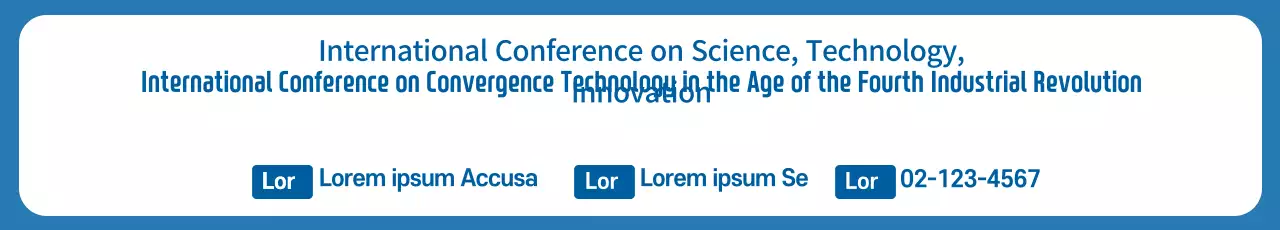 Banner de promoção de tecnologia moderna azul