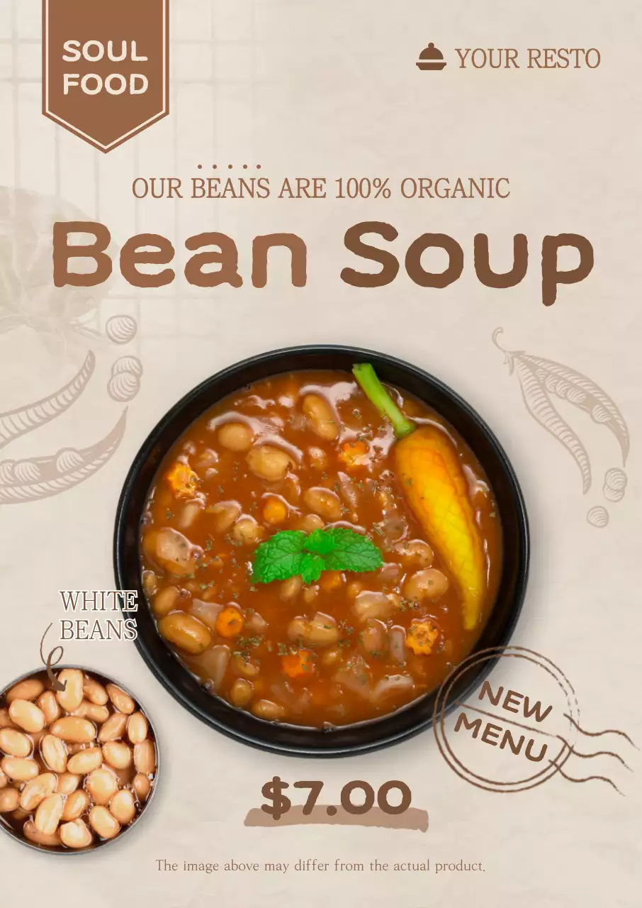 Brown Rustic Soup Promotion Poster