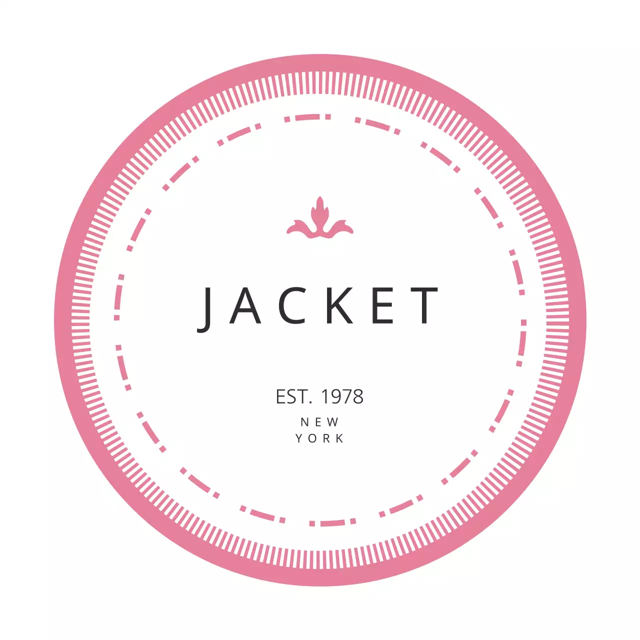 Pink Minimal Fashion Label Logo