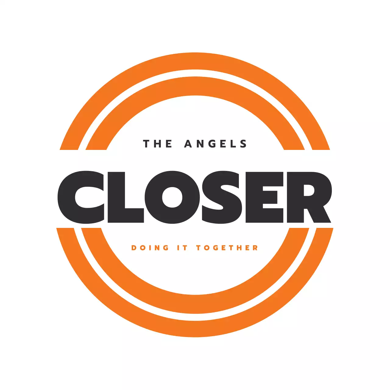 Orange Bold Community Event Promotion Logo