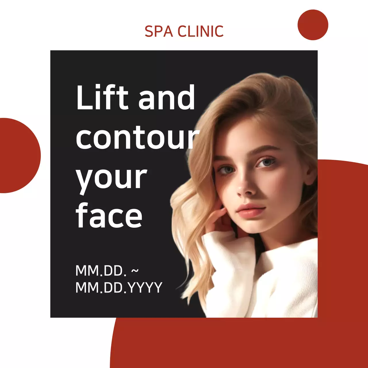 Red Modern Beauty Promotion Instagram Post