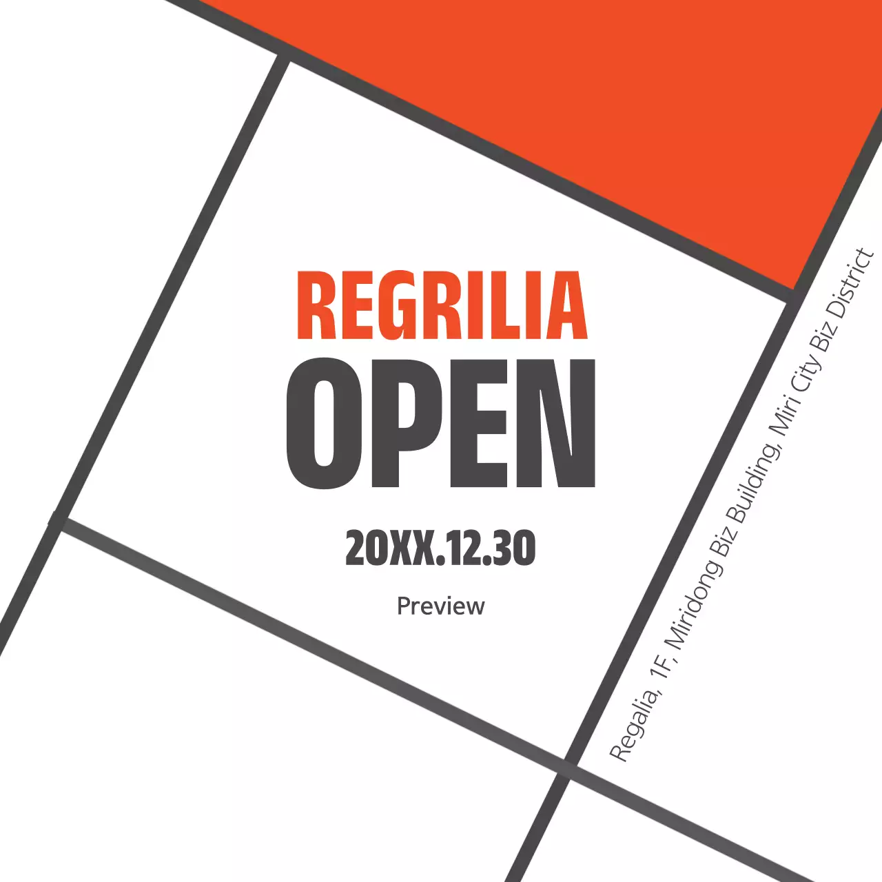 Orange Modern Business Announcement Banner