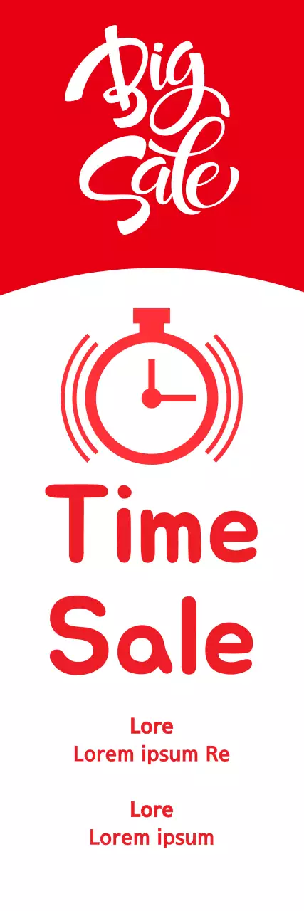 Banner promocional de venda em negrito vermelho