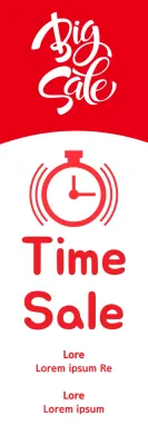 Banner promocional de venda em negrito vermelho