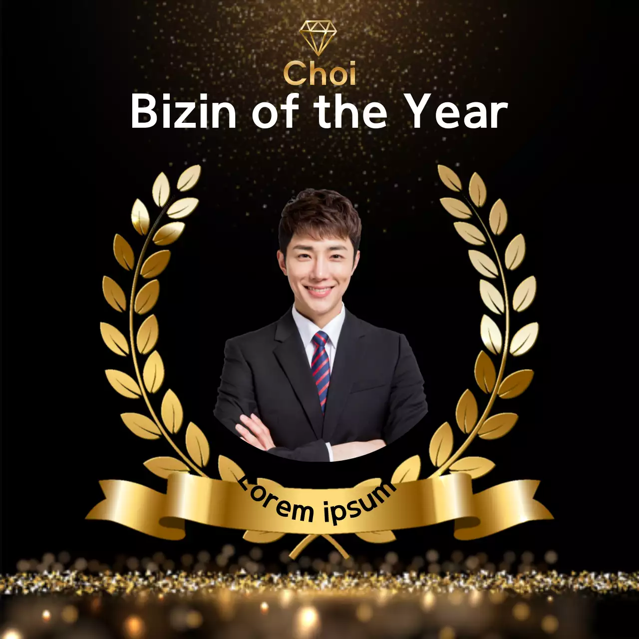 Biểu ngữ giải thưởng doanh nghiệp thanh lịch màu đen