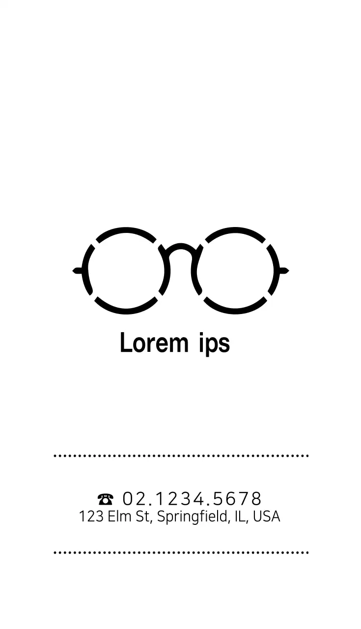 Kartu Nama Minimalis Hitam