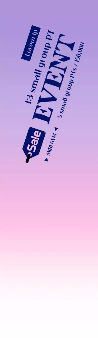 Mempromosikan acara kelompok gym dengan latar belakang gradien