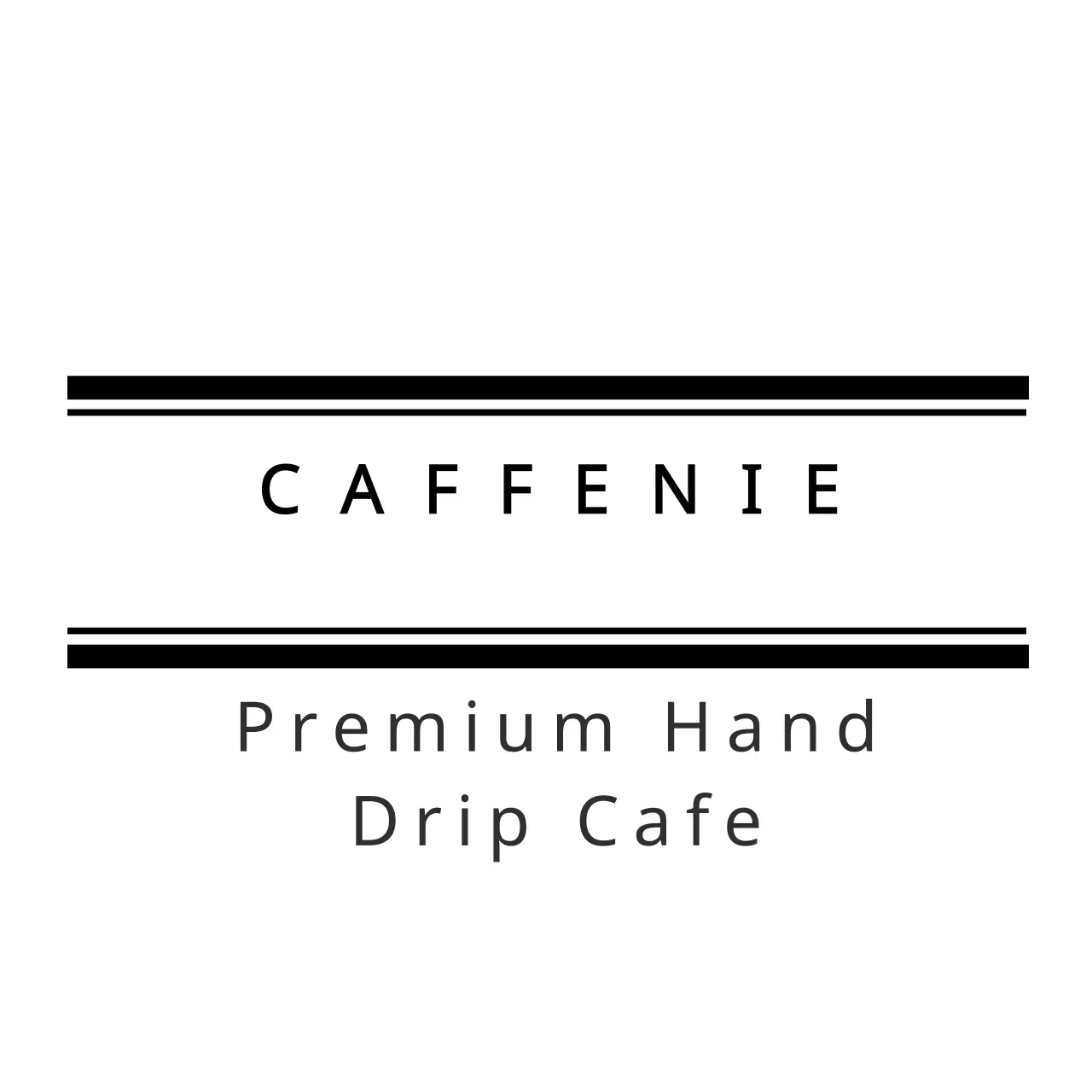 Black Minimalist Cafe Advertisement Logo