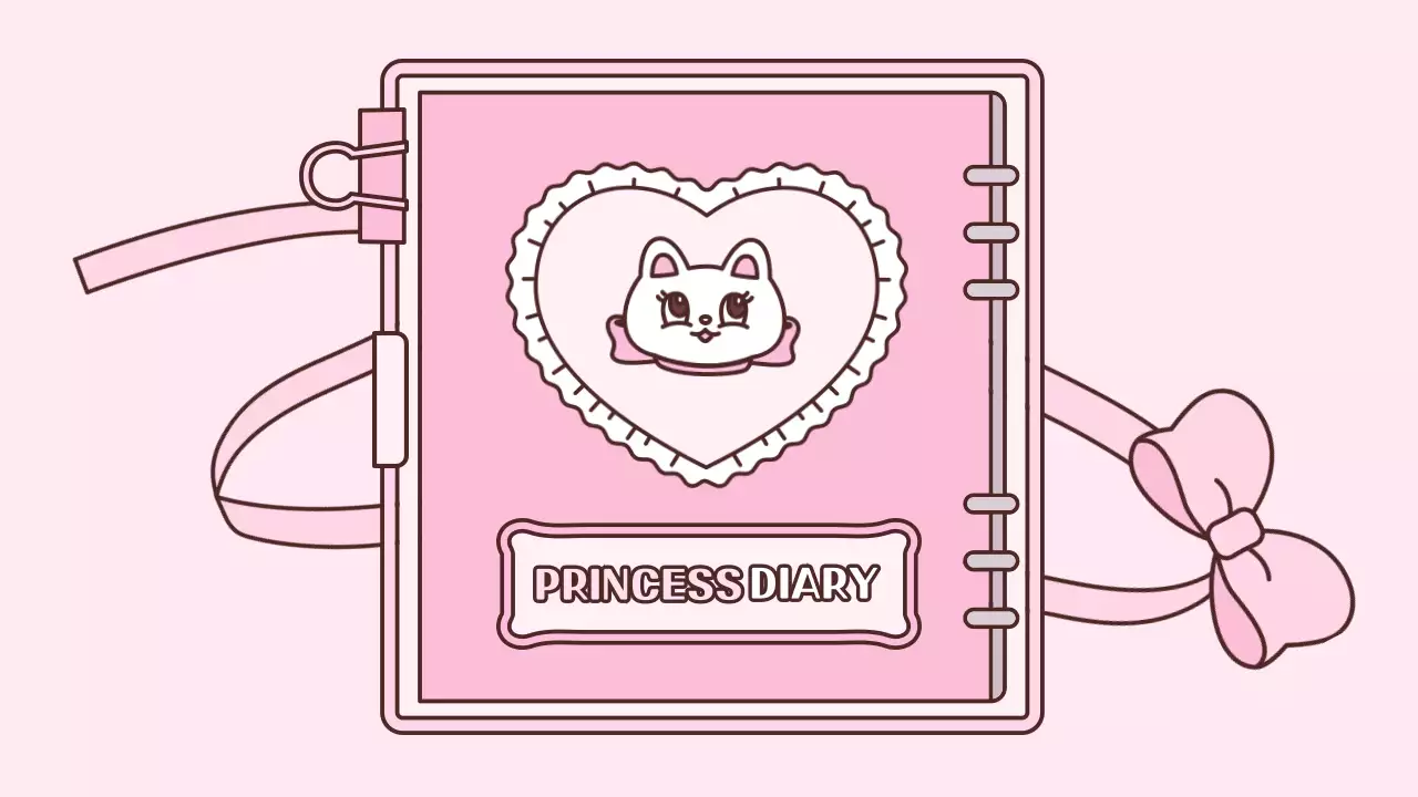 Pink Cute Diary Planner Presentation