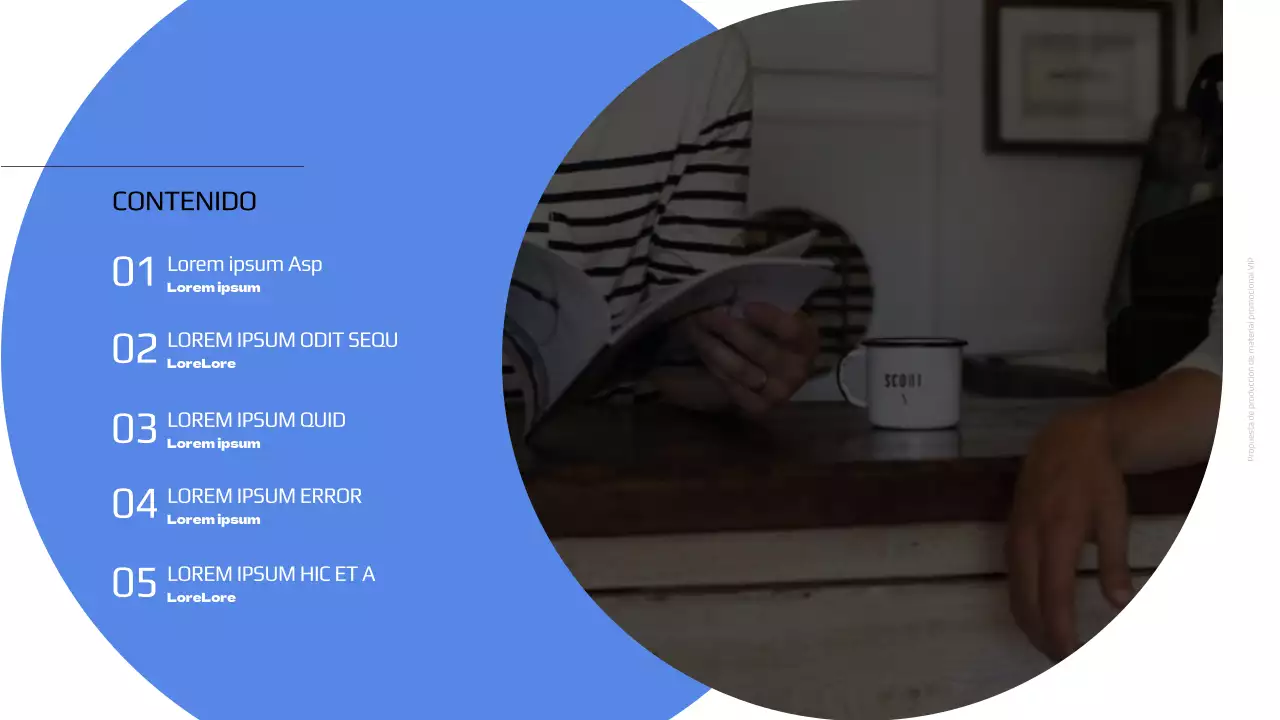 Propuesta de pieza promocional VIP en tonos azules