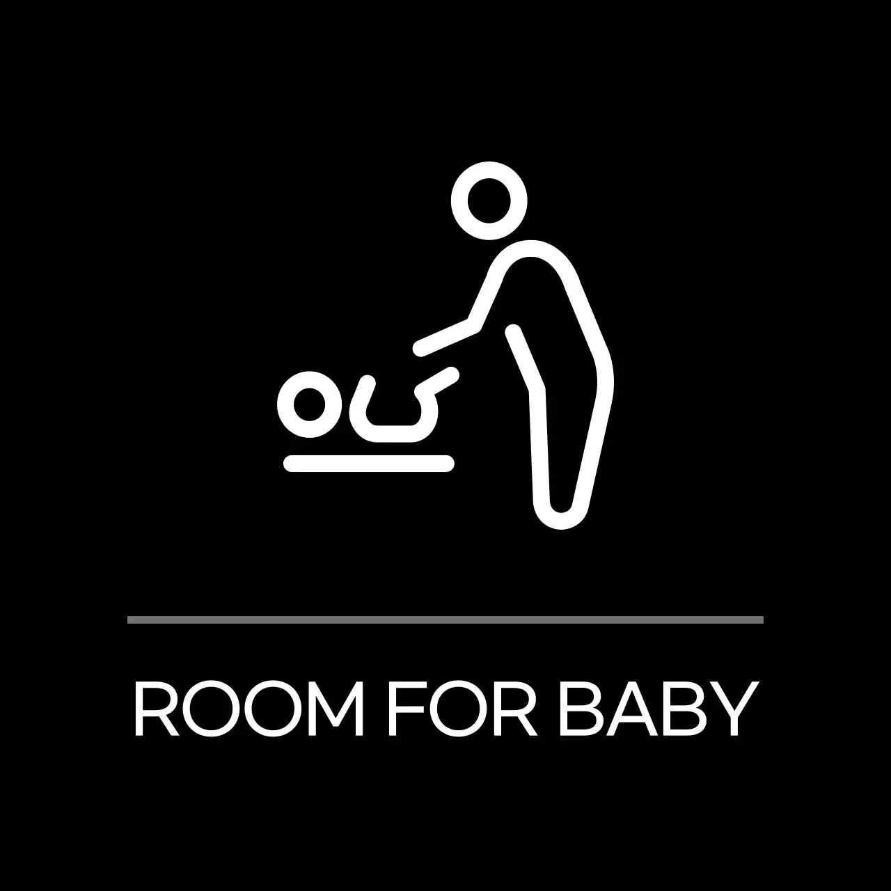 Black simple signage