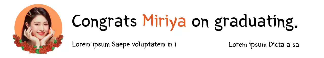 Banner de convite de formatura tradicional laranja