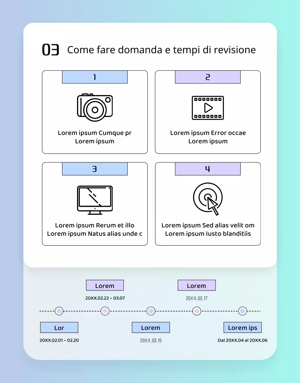Istruzioni per il concorso di cortometraggi kitsch color malva e azzurro
